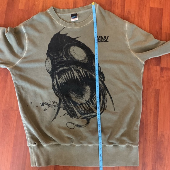 Vintage 55DSL Army Green Graphic Men’s Sweater XL - Picture 5 of 14